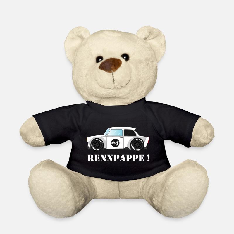 DDR Trabi - Rennpappe als Klassischer Rennwagen - Teddy - Schwarz
