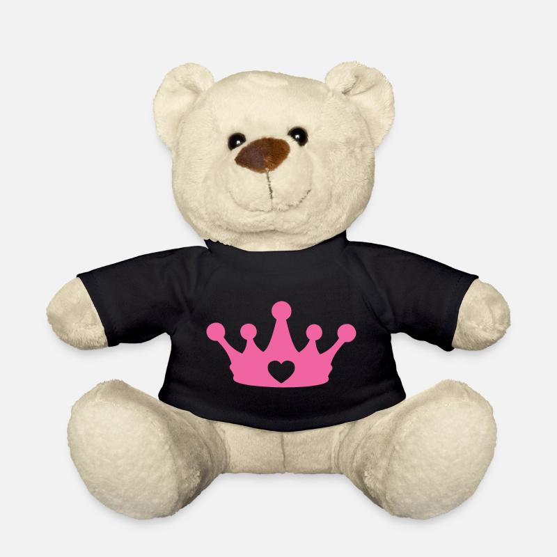 Couronne de cœur de princesse rose - Nounours - noir