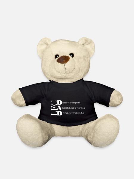 DAD L.F.C Tribute Poem With Grey Text - Teddy Bear - black