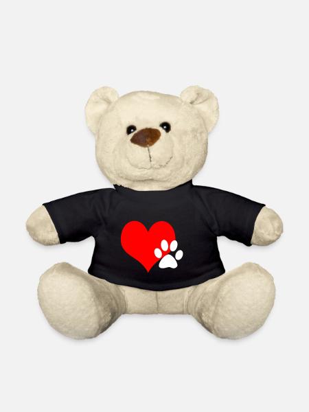 Heart paw - Teddy Bear - black
