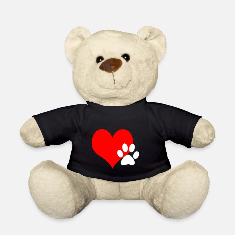 Heart paw - Teddy Bear - black