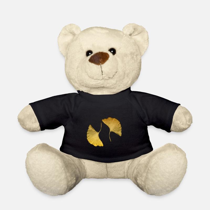 goldene Ginkgo Blätter - Teddy - Schwarz