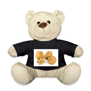 Des noisettes. noix et une noix craquelée - Nounours - noir - Devant