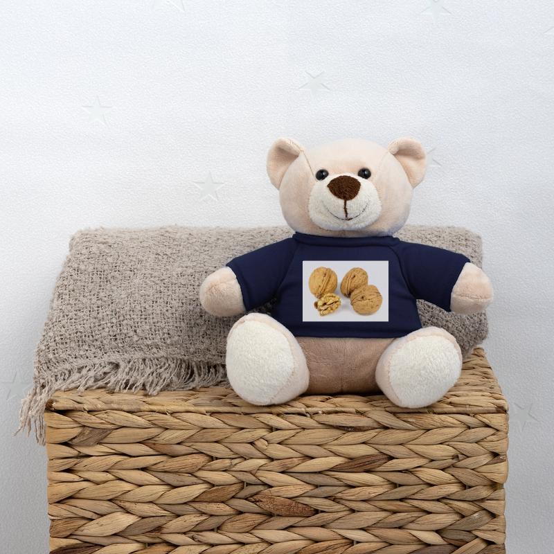 Nuts. walnut and a cracked walnut Teddy Bear