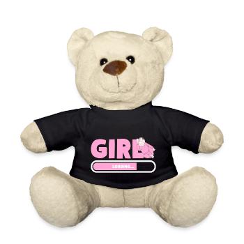 BABY GIRL LOADING Parents Grossesse - Nounours - noir - Devant