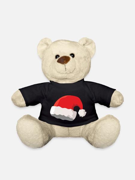 Weihnachtsmütze - Teddy - Schwarz