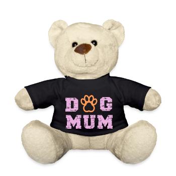 DOG MUM pink pink - Teddy Bear - black - Front