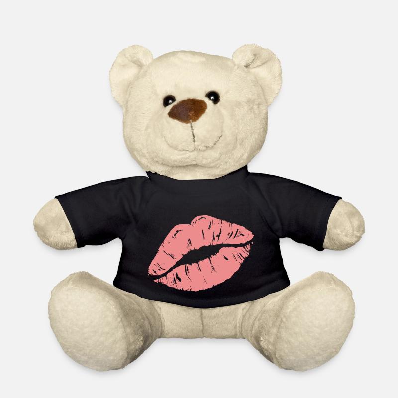 Print "Kiss My Lips" - Teddy - Schwarz