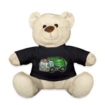 Garbage collection garbage truck - Teddy Bear - black - Front