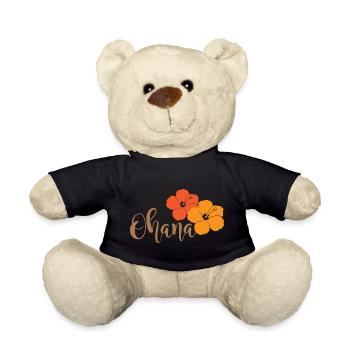 Ohana avec des fleurs d’hibiscus - Nounours - noir - Devant