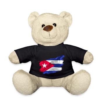 Cuba Flag Cuban Countries Flag - Teddy Bear - black - Front