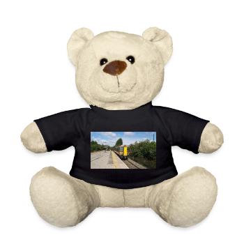 Railway Train Approach 001 - Teddy Bear - black - Front