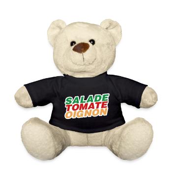 Salade Tomate Oignon – Typo Color Block - Nounours - noir - Devant