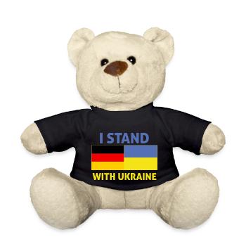 ich stehe zur ukraine -drapeau deutschland - Teddy - Schwarz - Vorne