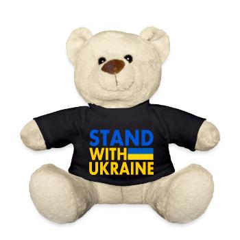 stand with ukraine - Teddy - Schwarz - Vorne