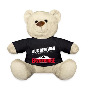 Aus dem Weg ich muss ins Erzgebirge - Teddy - Schwarz - Vorne