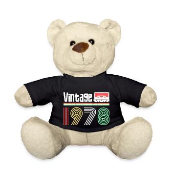 vintage year 1978 - Teddy Bear - black - Front