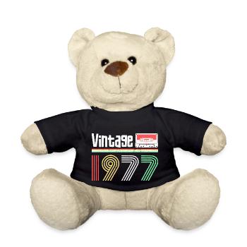 vintage year 1977 - Teddy Bear - black - Front