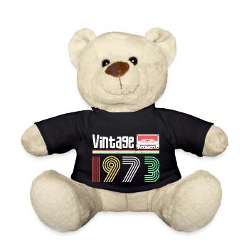 vintage year 1973 - Teddy Bear - black - Front