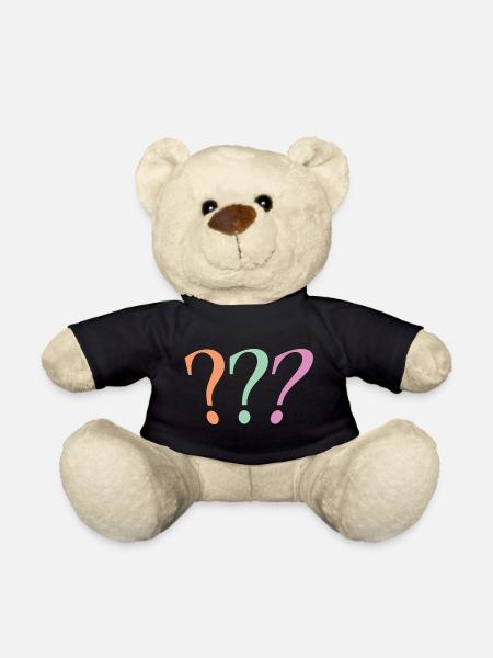 Fragezeichen - Teddy - Schwarz