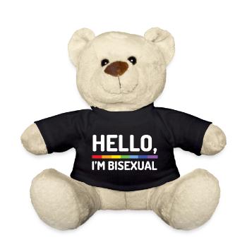 Hallo, ich bin bisexuell - Teddy - Schwarz - Vorne