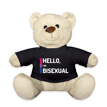Hallo, ich bin bisexuell - Teddy - Schwarz - Vorne