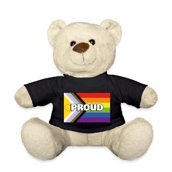 Inclusive Pride Progress Flag - Teddy Bear - black - Front