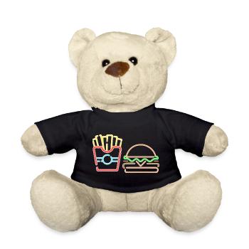 Neon Fast Food Fries et Burger - Nounours - noir - Devant
