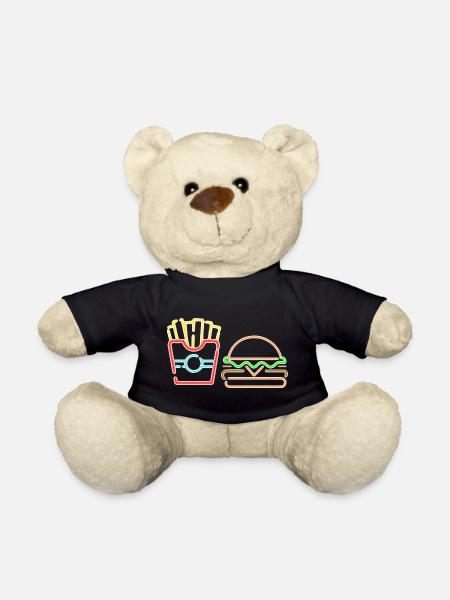 Neon Fast Food Fries et Burger - Nounours - noir