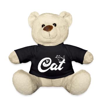 Cute Cat Motif Kitten Hangover - Teddy Bear - black - Front