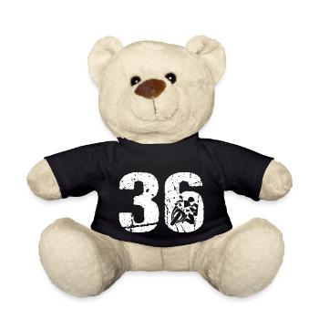 Motorcycle 36 Motorcyclist Moto - Teddy Bear - black - Front