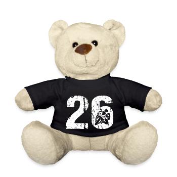 Motorcycle 26 Motorcyclist Moto - Teddy Bear - black - Front