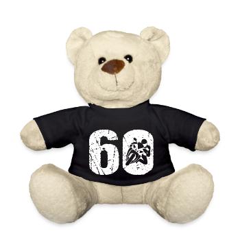 Motorcycle 60 Motorcyclist Moto - Teddy Bear - black - Front