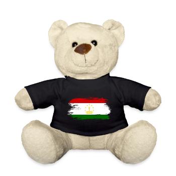 tajikistan flag - Teddy Bear - black - Front