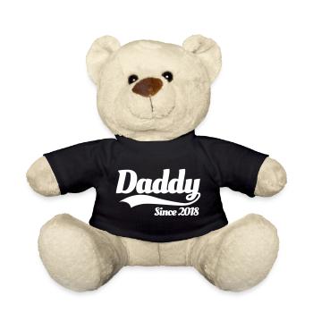 Père Fête des Pères Enfant Meilleur Père, Papa depuis 2018 - Nounours - noir - Devant