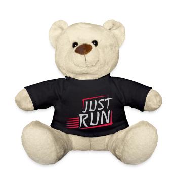 Logo Just Run Design - Teddy Bear - black - Front