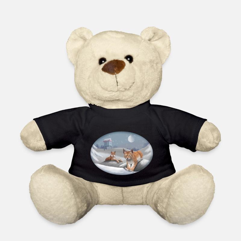Lynx et neige - Chat - Animaux de compagnie - Nounours - noir