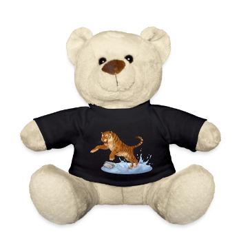 Tiger jumps - Cat family - Animals - Wildlife - Teddy Bear - black - Front