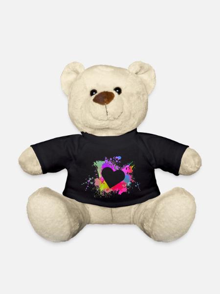 Herz - Teddy - Schwarz