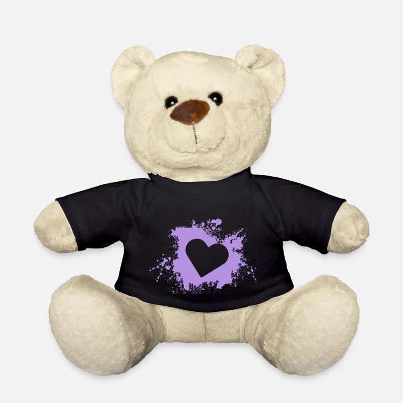 Herz - Teddy - Schwarz