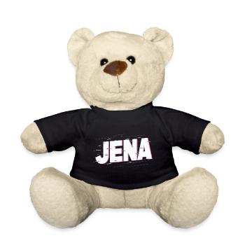 Jena Germany City Writing Home Love - Teddy Bear - black - Front