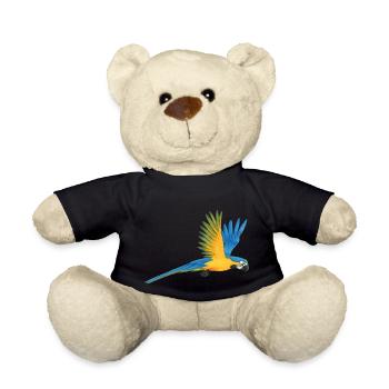 Macaw Parrot - Teddy Bear - black - Front