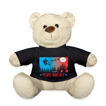 Peace and Joy - Teddy Bear - black - Front