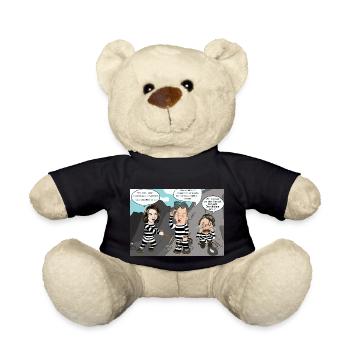 Baerbock, Scholz und Lauterbach im Steinbruch - Teddy - Schwarz - Vorne