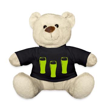 Beer Glasses - Teddy Bear - black - Front