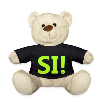 yes sing funny no girl feminism apply always - Teddy Bear - black - Front