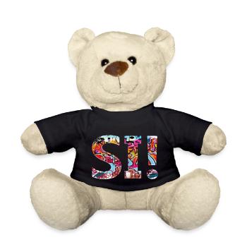 yes sing funny no girl feminism apply always - Teddy Bear - black - Front
