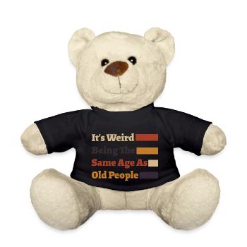 Funny Person Retro humorous Quotes - Teddy Bear - black - Front