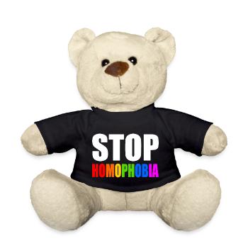 Stop homophobia - Nounours - noir - Devant
