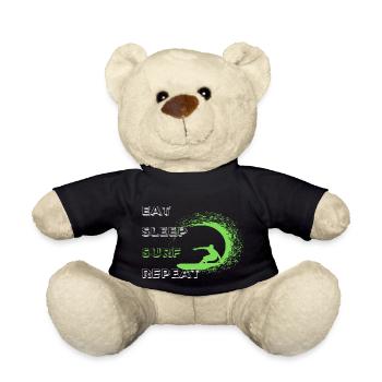 Eat Sleep Surf Repeat - Teddy Bear - black - Front